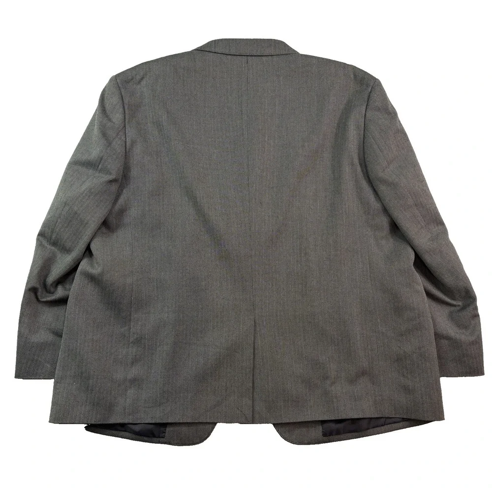 Oak Hill 3XL 54R 56R gray herringbone blazer jacket sport suit coat‎ classic fit